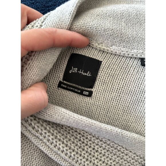 Buckle JB Holt Cream Shawl Neck Cotton Sweater Mens XL - Picture 7 of 7